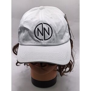 Nissi Caps White Cotton Baseball Cap Adjustable Men's Casual Hat Logo Casualwear